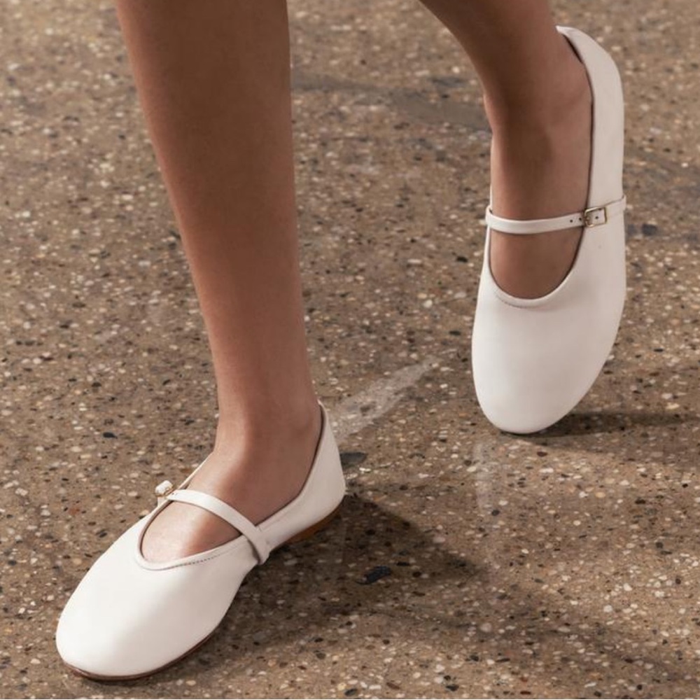 Zara Cream Flats